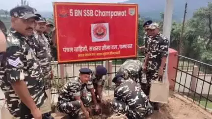 चम्पावत: SSB पंचम वाहिनी परिसर में विश्व पर्यावरण दिवस के अवसर पर बड़े पैमाने पर किया गया पौधारोपण
