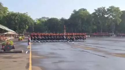ಬೆಳಗಾವಿ: ಅಗ್ನಿಪಥ ಯೋಜನೆಯಡಿಯಲ್ಲಿ ತರಬೇತಿ ಪಡೆದು ಸೇನೆಗೆ ಸೇರ್ಪಡೆಗೊಂಡ ಯುವ ಯೋಧರಿಂದ ಪರೇಡ್