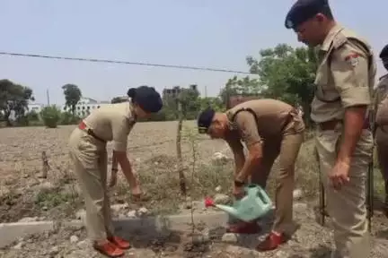 रुद्रपुर: विश्व पर्यावरण दिवस के मौके पर जिले के एसएसपी मणिकांत मिश्रा ने पुलिस लाइन में पुलिस अधिकारियों के साथ वृक्षारोपण किया