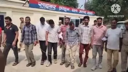 संभल: नखासा थाना पर संभल एसपी कृष्ण कुमार बिश्नोई ने गैंगस्टर एक्ट के 10 आरोपियों को गिरफ्तार कर किया खुलासा