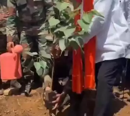 औंढा नागनाथ: जागतिक पर्यावरण दिनानिमित्त आमदार संतोष बांगर यांच्या हस्ते काशीतांडा येथील आर्मी कॅम्प येथे वृक्षारोपण