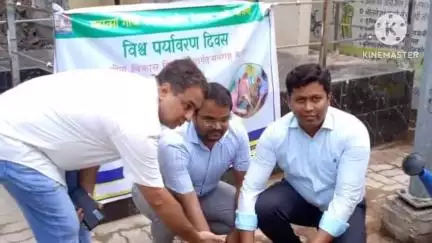 नवादा: नवादा सदर प्रखंड परिसर में विश्व पर्यावरण दिवस पर वृक्षारोपण अभियान चलाया गया, मौके पर स्वीप कार्यक्रम भी आयोजित
