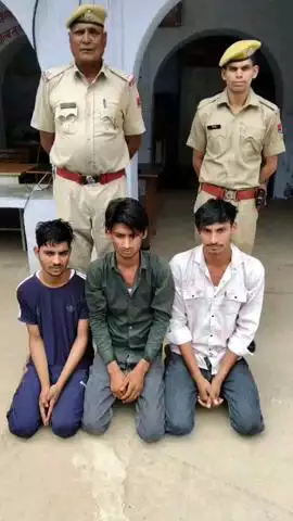 डीग: थाना कोतवाली पुलिस डीग ने गांव श्रीपुर के जंगल से 3 साइबर ठगों को किया गिरफ्तार, 1 विधि से संघर्षरत बालक को किया निरूद्ध