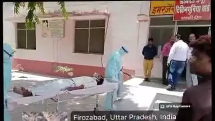 फिरोज़ाबाद: देश में बढ़ते कोविड के मामलों को लेकर फ़िरोज़ाबाद के मेडिकल कॉलेज में मॉक ड्रिल की गई
