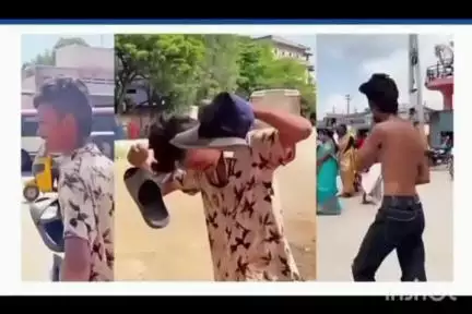 తాండూరు: ఐపీఎల్ ఛాలెంజ్ ....అర్థనగ్న ప్రదర్శన ఒకరు చెప్పుల దండతో మరొకరు