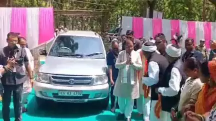 कांकेर: संबलपुर में मुख्यमंत्री श्री साय का हुआ आत्मीय स्वागत