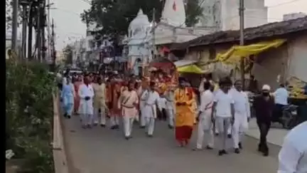 ब्यावरा: ब्यावरा शहर में गंगा दशहरे पर निकाली गई मां गंगा की पालकी यात्रा