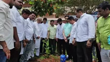 ಹುಬ್ಬಳ್ಳಿ ನಗರ: ನಗರದಲ್ಲಿ ಯುವ ಕಾಂಗ್ರೆಸ್‌ನಿಂದ ಸಸಿ ನೆಡುವ ಮೂಲಕ ವಿಶ್ವ ಪರಿಸರ ದಿನಾಚರಣೆ
