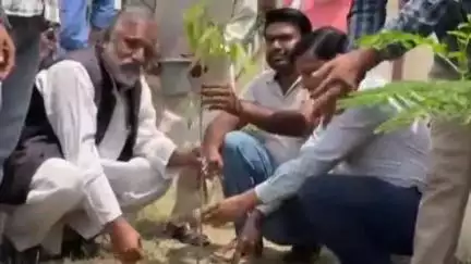 स्वार: नगर पंचायत नरपतनगर में हर्षोल्लास के साथ मनाया गया विश्व पर्यावरण दिवस, अध्यक्ष खालिद अली ने दुकानदारों को दिए जुट ठेले