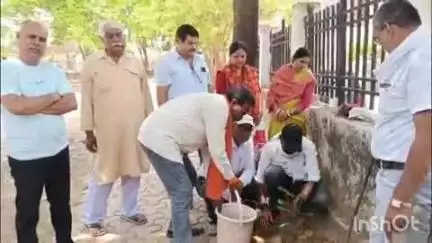 हुज़ूर: विश्व पर्यावरण दिवस पर अटल नगर मंडल भाजपा रीवा द्वारा वृक्षारोपण कार्यक्रम