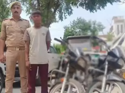 मुरादाबाद: कटघर थाना पुलिस ने चोरी की दो बाइक बरामद कर आरोपी को भेजा जेल