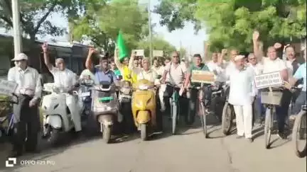 नीमच नगर: फवारा चौक से पर्यावरण संरक्षण को लेकर निकली रैली, डिप्टी कलेक्टर ने साइकिल रैली से दिया संदेश