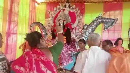 হাঁসখালি: হাঁসখালির ময়ূরহাটের দয়ের পাড়ে অনুষ্ঠিত হল গঙ্গা পুজো