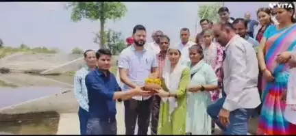 बागीदौरा: बागीदौरा गांव में वंदे गंगा जल संरक्षण जन अभियान का ब्लॉग स्तरीय कार्यक्रम वणसौर तालाब पर आयोजित किया गया