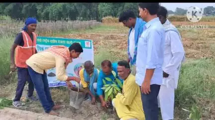 खोदावंदपुर: विश्व पर्यावरण दिवस पर मेघौल पंचायत में 'एक पेड़ माँ के नाम' अभियान शुरू, मुखिया ने किया पौधारोपण