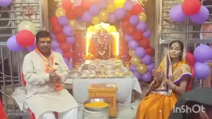 उज्जैन शहर: रामघाट स्थित शिप्रा गंगा माता मंदिर में गंगा दशमी पर लगाया गया छप्पन भोग