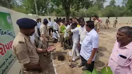 શહેરા: વિશ્વ પર્યાવરણ દિવસ નિમિત્તે શહેરા વનવિભાગ દ્વારા નવીન ફોરેસ્ટ કોલોનીના પટાંગણમાં વૃક્ષારોપણ કરાયું