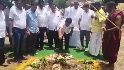 అల్లూరులోనూతన ఎలక్ట్రికల్ సబ్ స్టేషన్ భూమి పూజ కార్యక్రమంలోపాల్గొన్న : ఎమ్మెల్యే జయ సూర్య,టిడిపిఇంచార్జ్ శివానందరెడ్డి