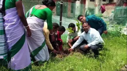 गोबिंदपुर राजनगर: विश्व पर्यावरण दिवस पर राजनगर सीएचसी में चिकित्सा कर्मियों ने लगाए फलदार पौधे