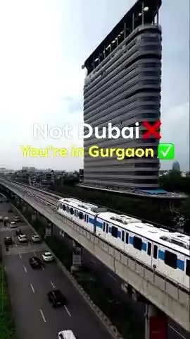 Not Dubai, You're in Gurgaon Gurugram is serving international vibes with metro views, skyscrapers, and top-tier urban development! This city is levelling up faster than ever - can you believe this is India
