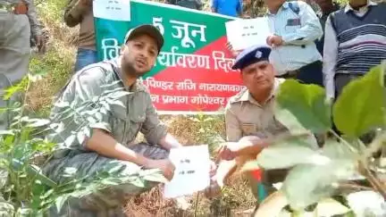 नारायणबगड़ पश्चिमी पिंडर रेंज में वन कर्मियों ने किया वृक्षारोपण।।