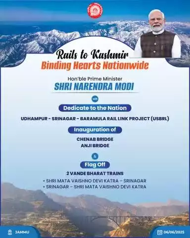Rails to Kashmir 
Binding Hearts Nationwide 
#ChenabBridge