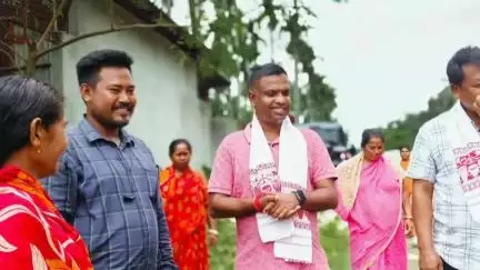 বিজনী ভাগ: গোবিন্দ নগৰত বিসৰ্জন ঘাটৰ আধাৰশিলা স্থাপন , বিজনীৰ বিধায়ক অজয় কুমাৰ ৰায়ৰ