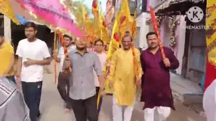 साहिबगंज: निर्जला एकादशी पर डाकीनाथ मंदिर से मारवाड़ी समाज ने निकाली श्याम निशान यात्रा