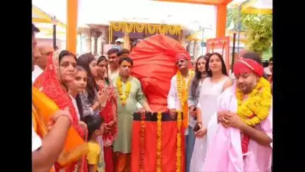 बड़ी सादड़ी: बड़ी सादड़ी क्षेत्र में महादेव मंदिर के पाठ उत्सव के तहत भव्य शोभायात्रा का आयोजन, सैकड़ों लोग रहे मौजूद