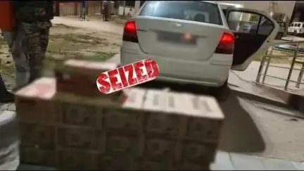 नबीनगर: चौराही गेट के पास से एक कार पर लदे 191 लीटर अंग्रेजी शराब के साथ एक कार जब्त