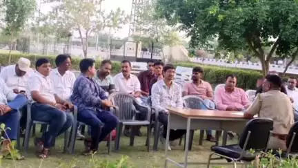 विजयनगर: बिजयनगर थाना परिसर में सीएलजी सदस्यों की बैठक का आयोजन