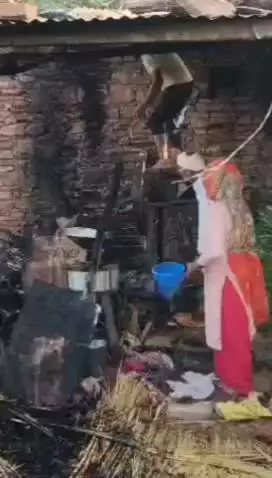 बानसूर: बानसूर के फतेहपुर में अग्नि का तांडव, किसान पर टूटा दुखों का पहाड़
