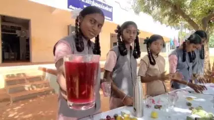சிங்கம்புனரி: வலசைப்பட்டி அரசு பள்ளி மாணவிகள் சப்பாத்திக்கள்ளி பழத்திலிருந்து பக்க விளைவு இல்லாத நிறமிகள் கண்டுபிடிப்பு ஒரு லட்சம் பரிசு அறிவிப்பு