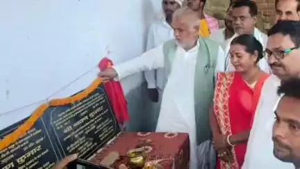 राजगीर: राजगीर में मंत्री श्रवण कुमार ने 45 लाख रुपये की विकास योजनाओं का किया उद्घाटन