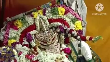 கரூர்: தேர் வீதியில் வைகாசி திருவிழாவில் மாரியம்மன் புஷ்ப வாகனத்தில் தரிசனம்