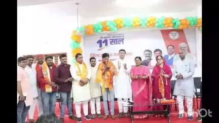 सरदारपुर: सरदारपुर नगर परिषद के पूर्व अध्यक्ष महेश भाबर ने कांग्रेस छोड़ भाजपा की सदस्यता ली, केंद्रीय राज्यमंत्री रहे मौजूद