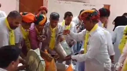 मावली: मावली से अहीर समाज ने मातृकुंडिया में जनप्रतिनिधियों, अधिकारियों व भामाशाहों का किया स्वागत और सम्मान