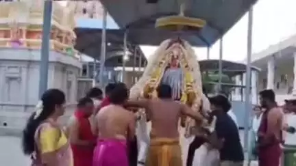 నందవరం లో వైభవంగా చౌడేశ్వరి అమ్మవారికి పల్లకి సేవ