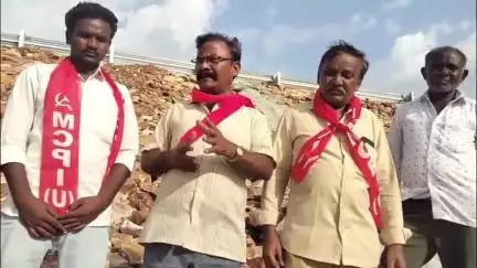 జూపాడు బంగ్లా ప్రారంభం కాకముందే పగుళ్లు ఇచ్చిన 340 c నేషనల్ హైవే రోడ్డు : సీపీఐఎంఎల్ లిబరేషన్, MCPIU పార్టీ