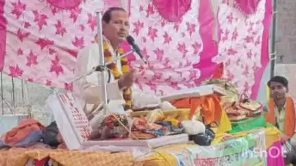पैलानी: शिकहुला गांव में चल रही श्रीमद् भागवत कथा में आज विशाल भंडारे का आयोजन किया गया