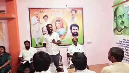 ஓசூர்: ரிங்ரோடு சாலை, பாஜக மாவட்ட அலுவலகத்தில் அமித்ஷா வருகை குறித்து மாவட்ட தலைவர் தலைமையில் ஆலோசனை