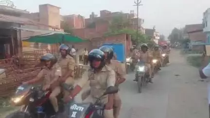 अयोध्या पुलिस ने बाइक रैली निकालकर किया रूट मार्च, बकरीद पर शांति बनाए रखने की अपील की
