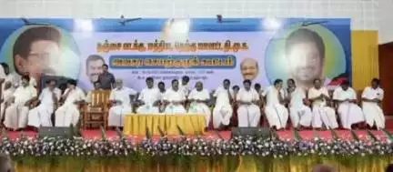 தஞ்சாவூர்: அண்ணா நூற்றாண்டு அரங்கில் திமுக சார்பில் அவசர செயற்குழு கூட்டம் நடைபெற்றது