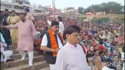 ડભોઇ: ડભોઇ તાલુકાના તીર્થક્ષેત્ર ચાંદોદના નર્મદા કિનારે  ઉજવાતા ગંગા દશાહરા મહોત્સવની ભક્તિભાવપૂર્વક પૂર્ણહૂતી.