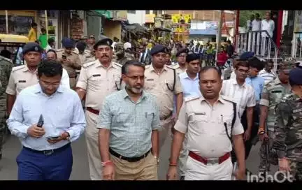 बिरनी: बकरीद पर बिरनी पुलिस का शक्ति प्रदर्शन: उपद्रवियों को दी कड़ी चेतावनी