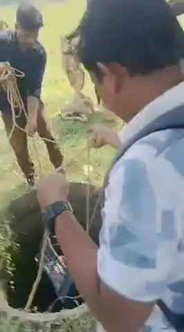 কেশপুর: কেশপুরের রসুনচক এলাকায় সেচের কাজে ব্যবহৃত কুয়ার গভীরে পড়ে গেল শেয়াল, উদ্ধারে বনদপ্তর