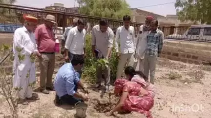 पोकरण: मुख्य कार्यकारी अधिकारी रश्मि रानी ने खेतोलाई ग्राम पंचायत में नरेगा कार्यों की जांच की, लवा गांव में पौधारोपण