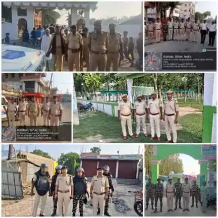 ईद-उल-अज़हा (बकरीद) को शांतिपूर्ण और सुरक्षित माहौल में सम्पन्न कराने एवं विधि-व्यवस्था बनाए रखने के दृष्टिगत कटिहार जिले के सभी मस्जिदों/इबादतगाहों के आस-पास कटिहार पुलिस सक्रियता के साथ मौजूद है I