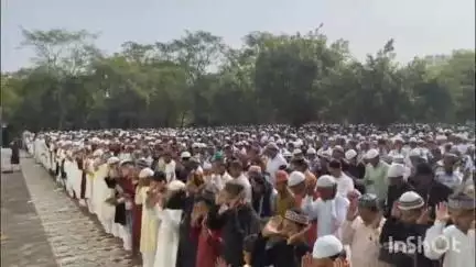 बिसौली: बिसौली में ईदगाह पर अदा की गई ईद की नमाज, सुरक्षा की दृष्टि से प्रशासन और पुलिस फोर्स रहा मुस्तैद
