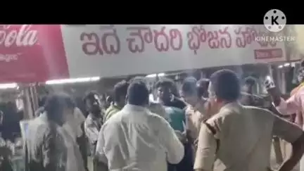 సత్తుపల్లి: కల్లూరు పట్టణంలో మహిళ ఎస్సై పై కాంగ్రెస్ నాయకుడి దాడి ఉద్రిక్తత మారిన పరిస్థితి